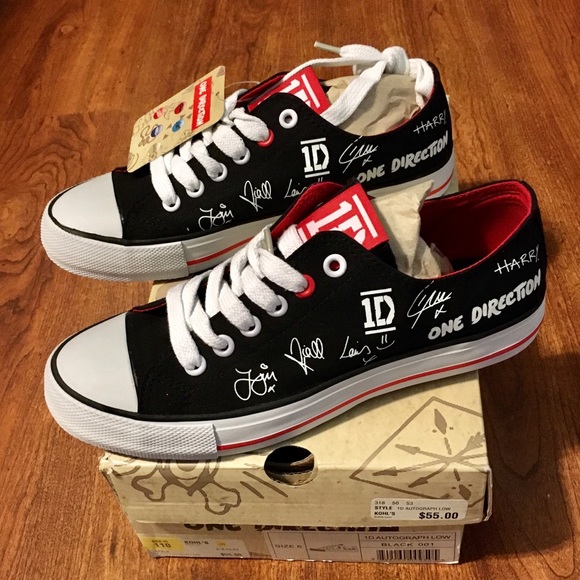 1D Shoes - New 1D One Direction Canvas Sneakers Autograph 6